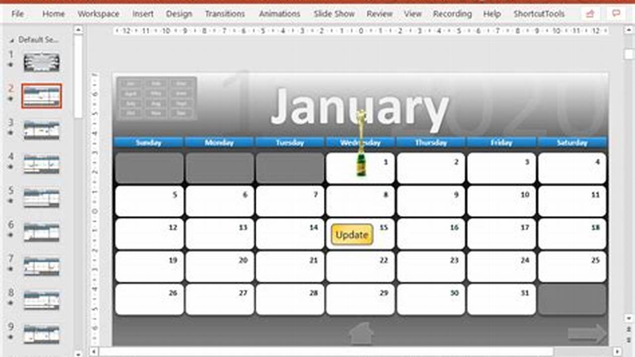 Free Interactive Calendar Template