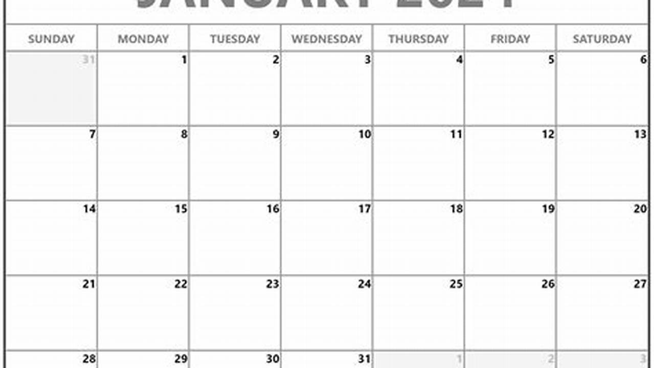 Free January 2024 Calendar Template Free Editable 2022