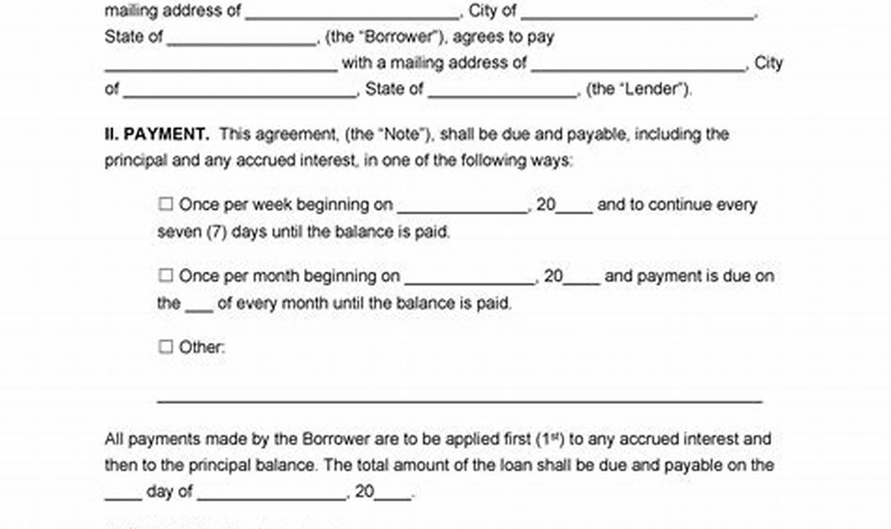 Free Loan Agreement Template: A Guide to Drafting a Legally Binding Document