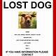 Free Lost Dog Poster Template