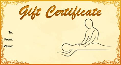 Free Massage Gift Certificate Templates
