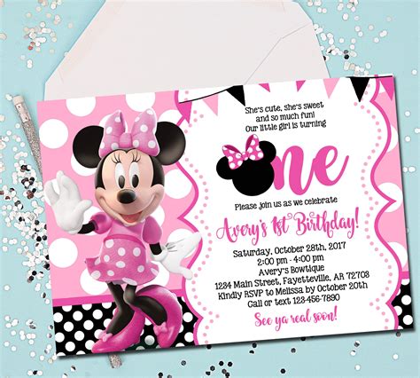 Free Minnie Mouse Birthday Invitation Templates