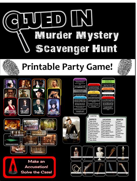 Free Murder Mystery Games Printable