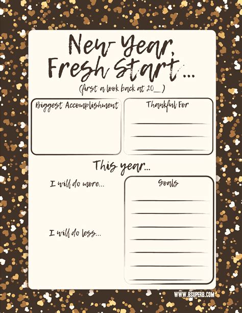 Free New Year's Resolution Printables 2024