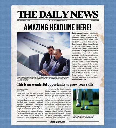 Free Newspaper Templates For Microsoft Word