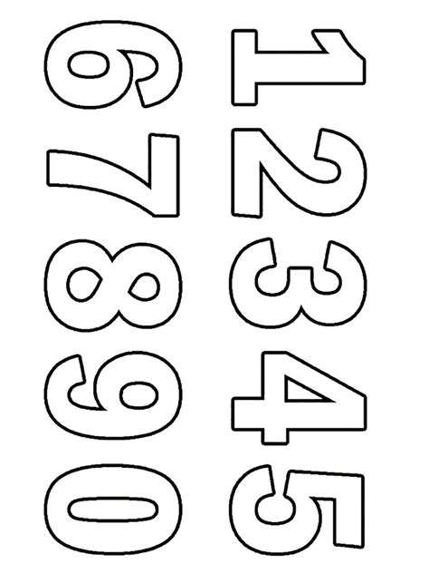 Free Number Templates To Print