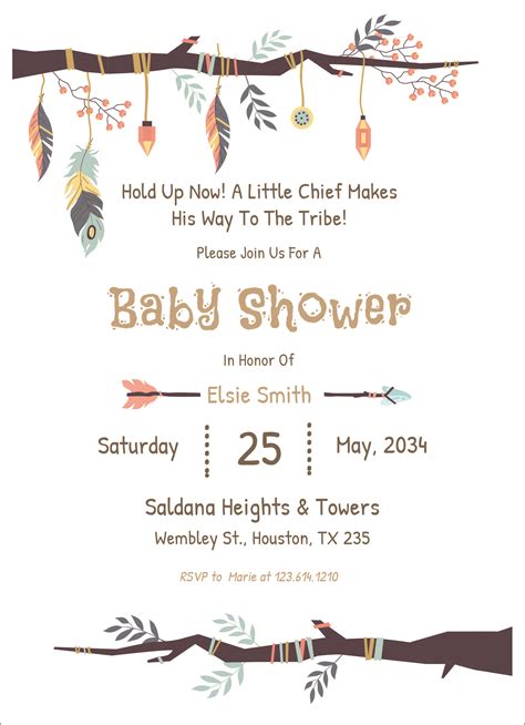 “It’s A Baby Girl!” Free Shower Invitation Card Design Template Ai
