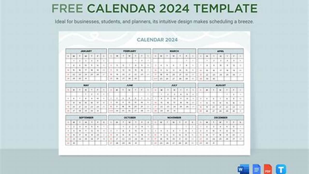 Free Photo Calendar Template 2024 Google Docs