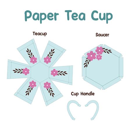 Free Printable 3d Tea Cup Template