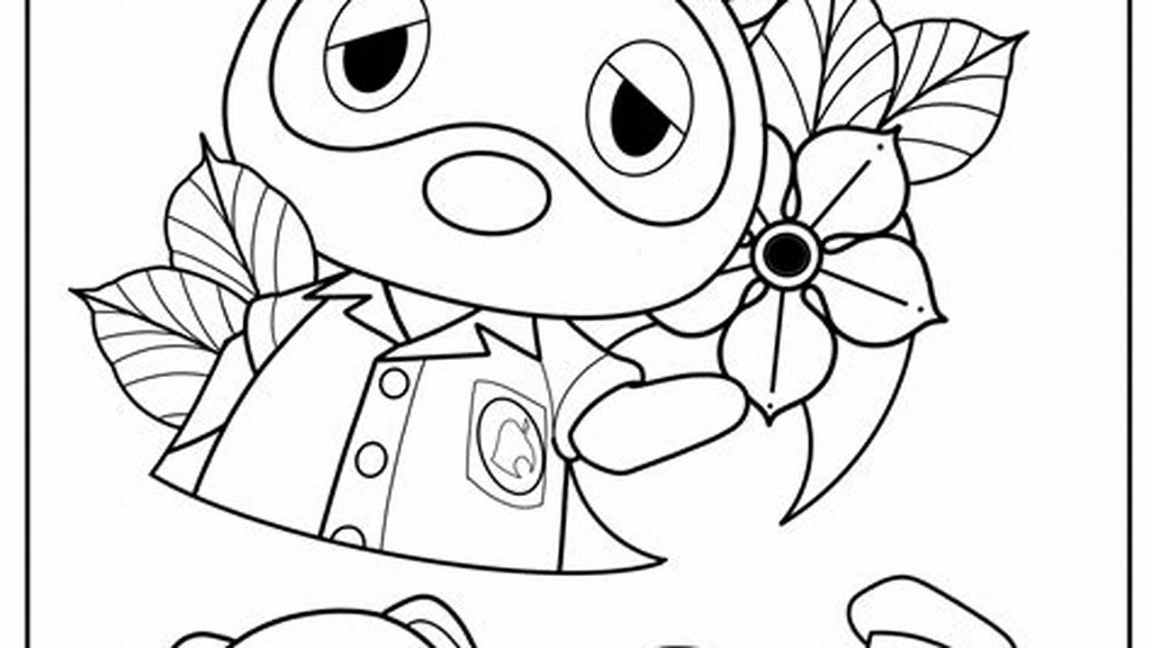 Animal Crossing By Stickypop Coloring page Printable