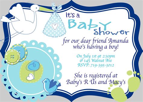 Free Baby Shower Invitation Templates For Boys Baby Shower Invitation
