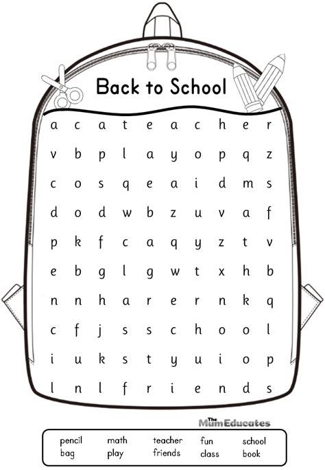 Free Printable Back To School Crafts