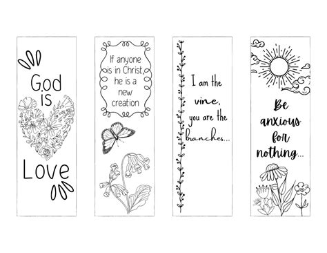 Free Printable Bible Verse Bookmarks To Color
