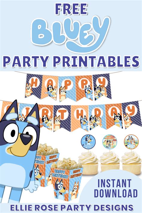 Free Printable Bluey Party Food Labels