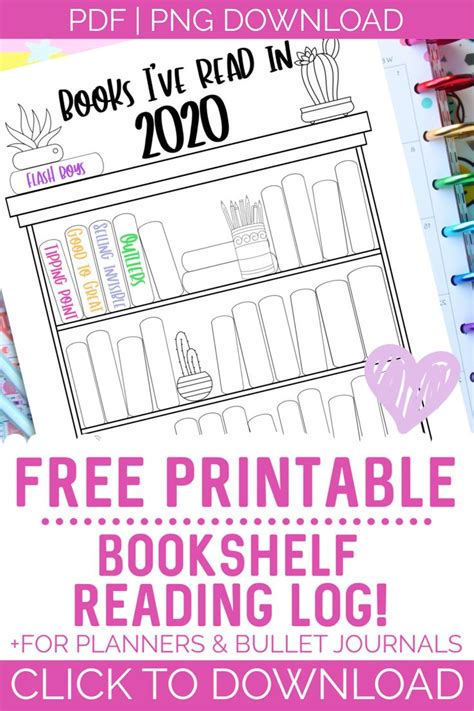 Free Printable Bullet Journal Books To Read Template