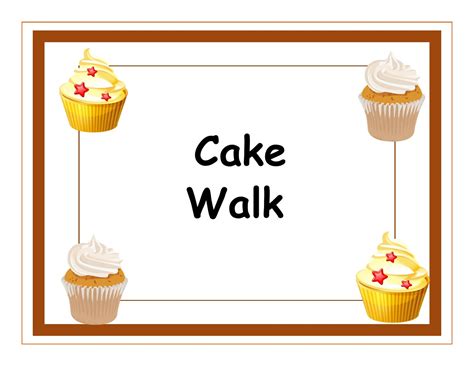 Free Printable Cake Walk Kit
