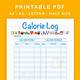Free Printable Calorie Tracker