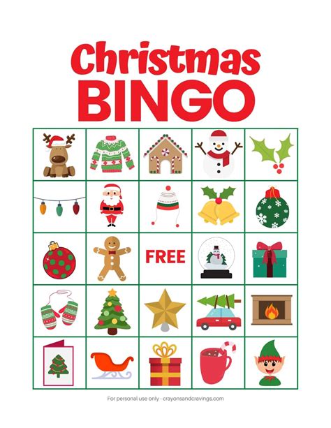 Free Printable Christmas Bingo Cards For 20