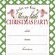 Free Printable Christmas Party Invitation Template