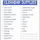 Free Printable Cleaning Supply List