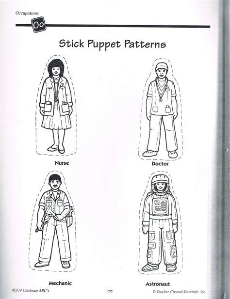 Free Printable Community Helper Puppets Template