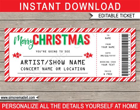 Free Printable Concert Tickets