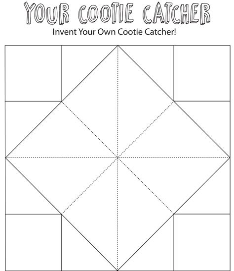 Free Printable Cootie Catcher Template