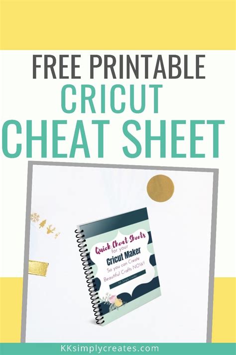 Free Printable Cricut Cheat Sheets Printable