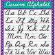 Free Printable Cursive Alphabet Chart