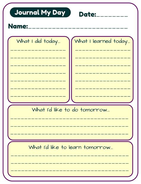 Free Printable Daily Journal Pages