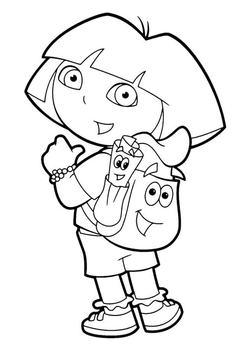 Free Printable Dora The Explorer Coloring Pages