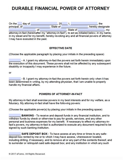 5+ Durable Power of Attorney Form Templates Download!!