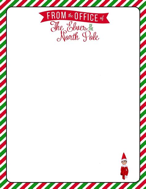 Free Printable Elf On Shelf Letter Template