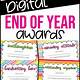 Free Printable End Of The Year Awards For Students