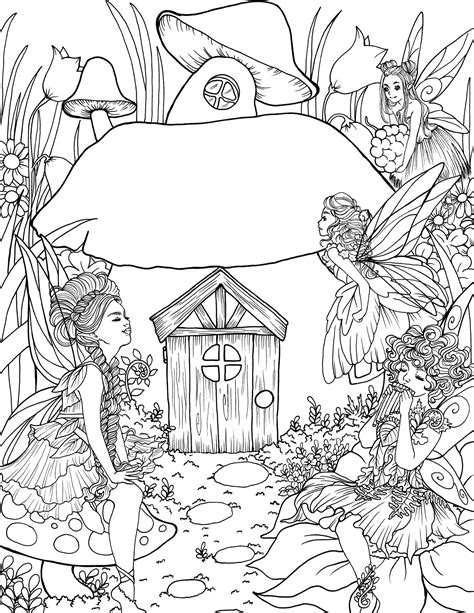 Free Printable Fairy Garden Coloring Pages
