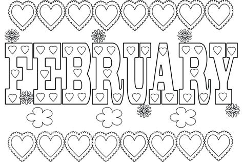 Free Printable February Coloring Pages