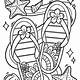 Free Printable Flip Flop Coloring Pages