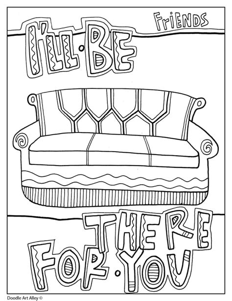 Free Printable Friends Tv Show Coloring Pages