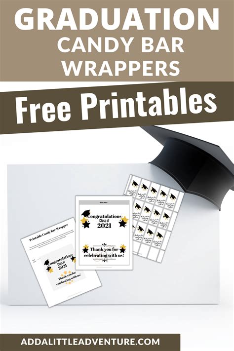 Free Printable Graduation Candy Bar Wrapper Template Templates
