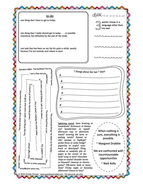 Free Printable Guided Journal Pages