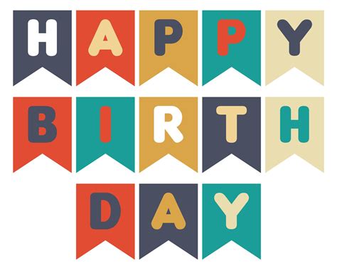 Free Printable Happy Birthday Banner