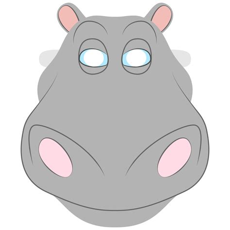 Free Printable Hippo Mask Template