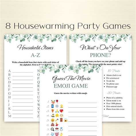 Free Printable Housewarming Party Games