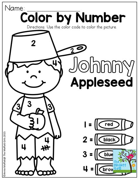 Free Printable Johnny Appleseed Worksheets