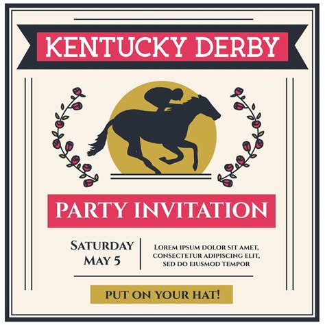 Free Printable Kentucky Derby Party Invitations
