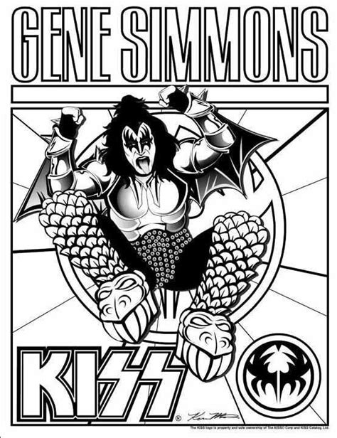 Free Printable Kiss Band Coloring Pages