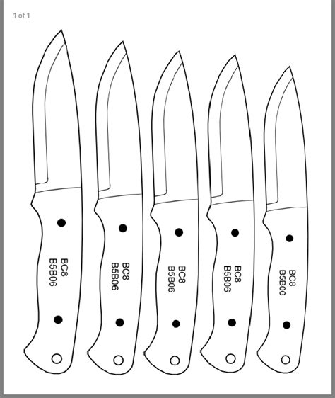 Free Printable Knife Patterns