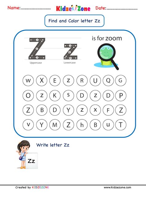 Free Printable Letter Z Worksheets For Kindergarten
