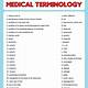 Free Printable Medical Terminology Worksheets