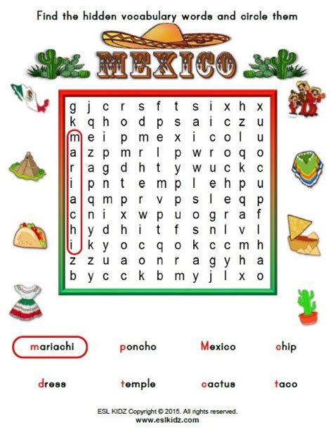 Free Printable Mexican Independence Day Worksheets